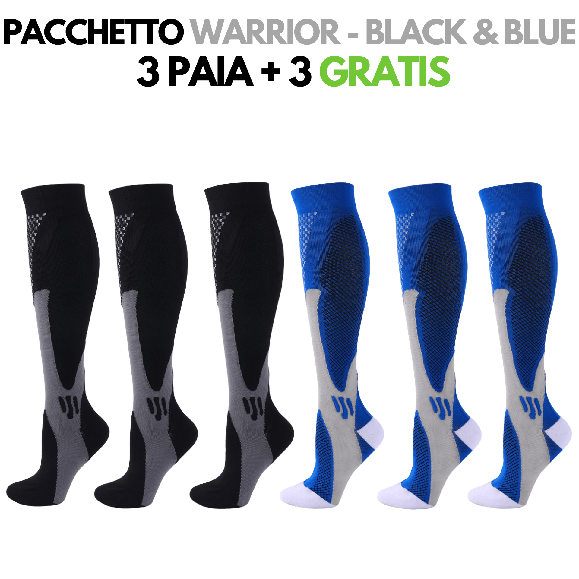 Calze Compressione Graduata MEGAVOW Paia Calze Compression